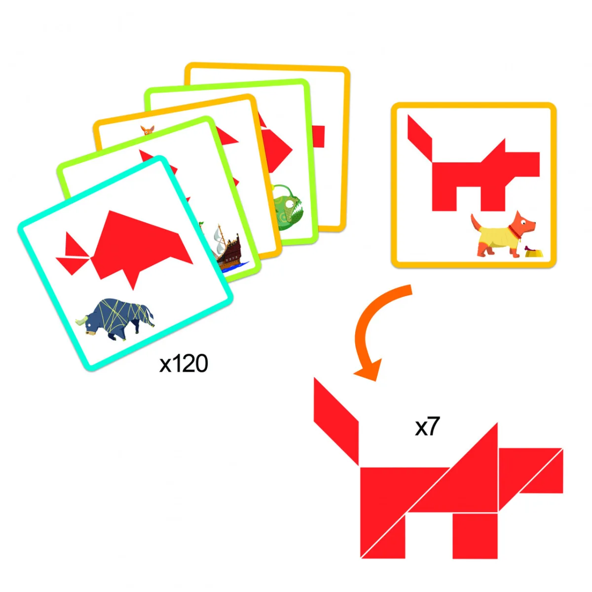 Joc de logica Tangram, Djeco - imagine 4