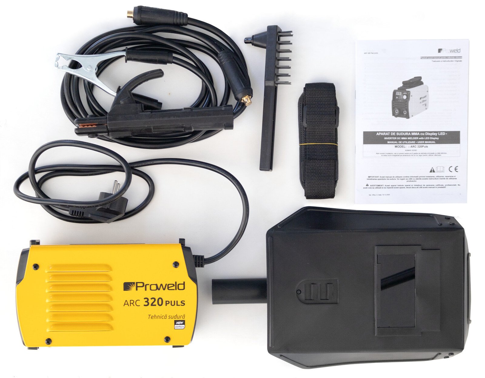 ProWELD ARC 320 Puls digital, electrozi 1.6-3.2 mm, MMA+Puls, Lift TIG+Puls, Arc Force, Hot Start, Anti-Stick, VRD