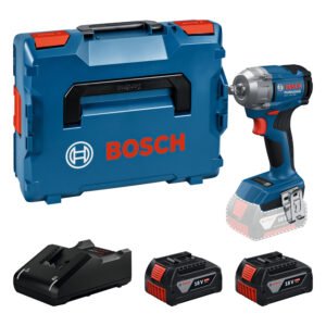 Bosch GDS 18V-350 Masina de insurubat cu percutie + 2 x acumulatori Li-ion 18V, 4Ah + incarcator GAL 18V-40 +L-BOXX 136