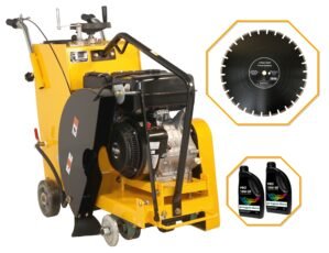 Pachet Masalta MF20-3 Taietor beton, asfalt 500mm, Robin EX40, benzina + URBAN CUT disc diamantat 500×3.6x10x25.4mm + 2L PRO 10W-30 ulei motor