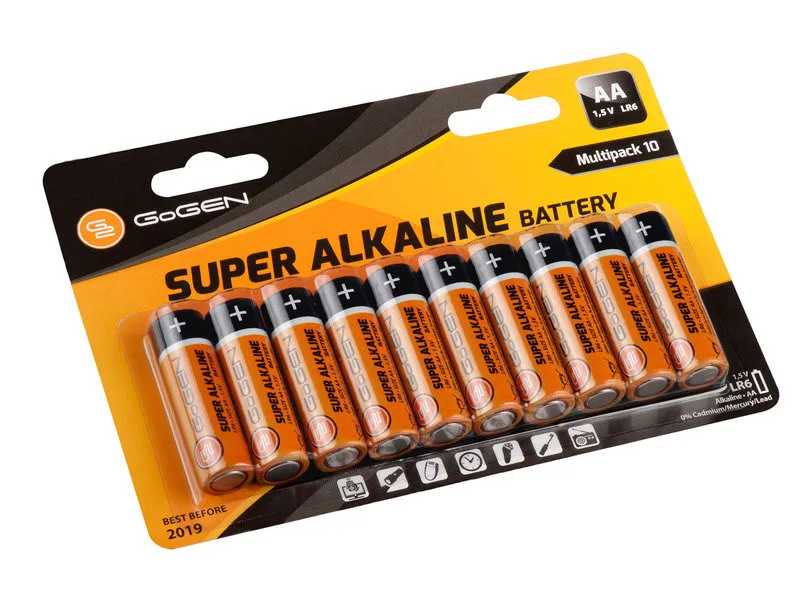 Set baterii Alcaline GoGEN SUPER AA, LR06, blister 10 buc - imagine 4
