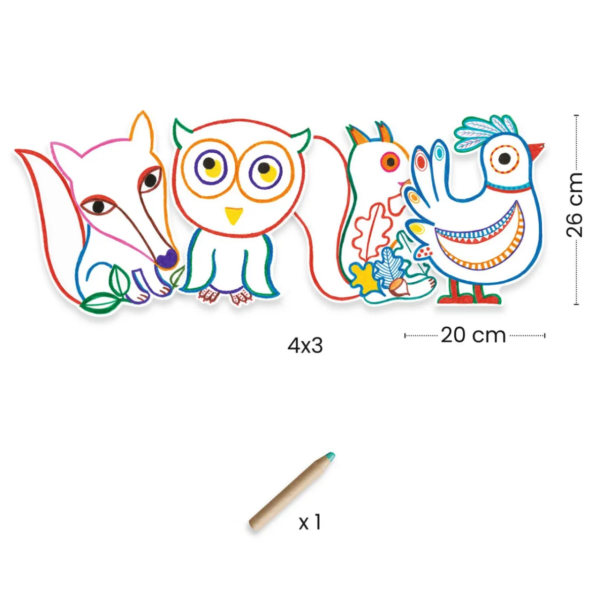 Joc de desenat Prieteni din padure, Djeco - imagine 3