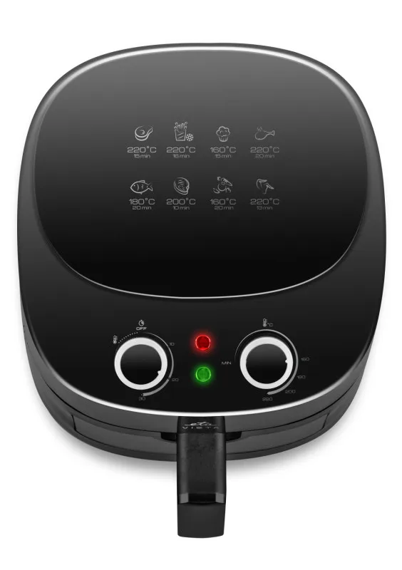 Friteuza cu aer cald ETA Vista 0168 90000, 1300W, 4.3 litri, timer 0-30 min, negru - imagine 2