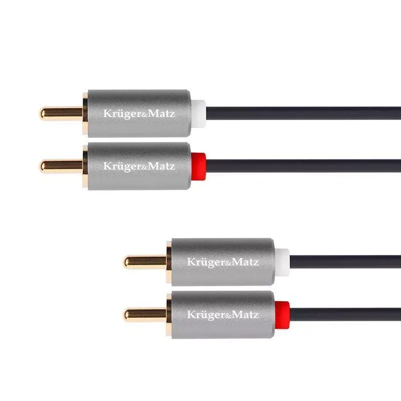 Cablu 2x RCA - 2x RCA 1m BASIC Kruger&Matz