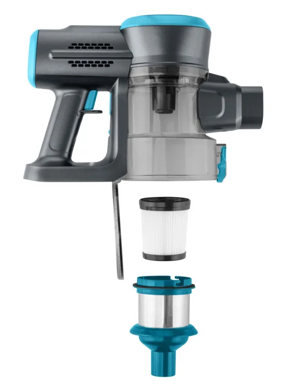 Aspirator vertical 2 in 1 ETA Fenix 1233 90000, baterie Li-Ion 25.2 V / 2200 mAh, recipient 0.6 l, gri cu albastru - imagine 10