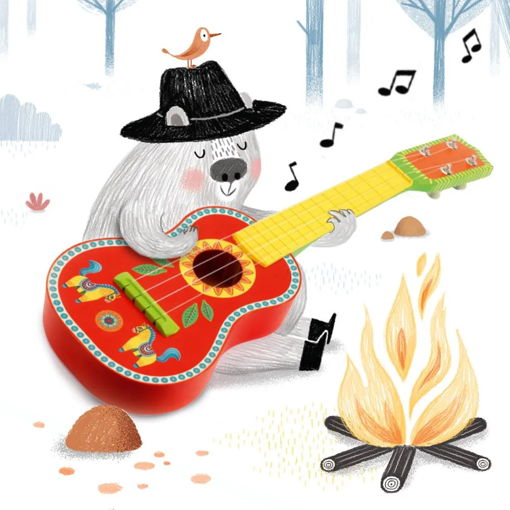 Instrument muzical Ukulele (chitara cu 4 corzi), Djeco - imagine 2