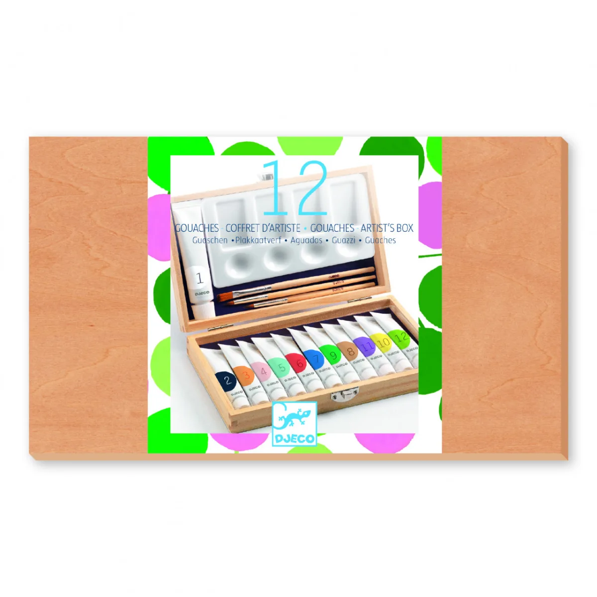 Cutia artistului cu 12 tuburi, Culori Guase, Djeco - imagine 2