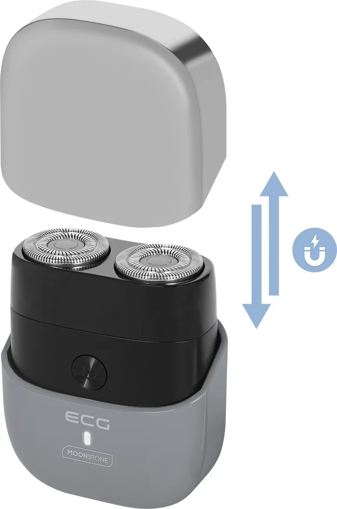 Aparat de ras electric ECG ZH 2200 Blade Moonstone, Li-Ion 3.7 V / 400 mAh, IPX 7, gri metalizat - imagine 2