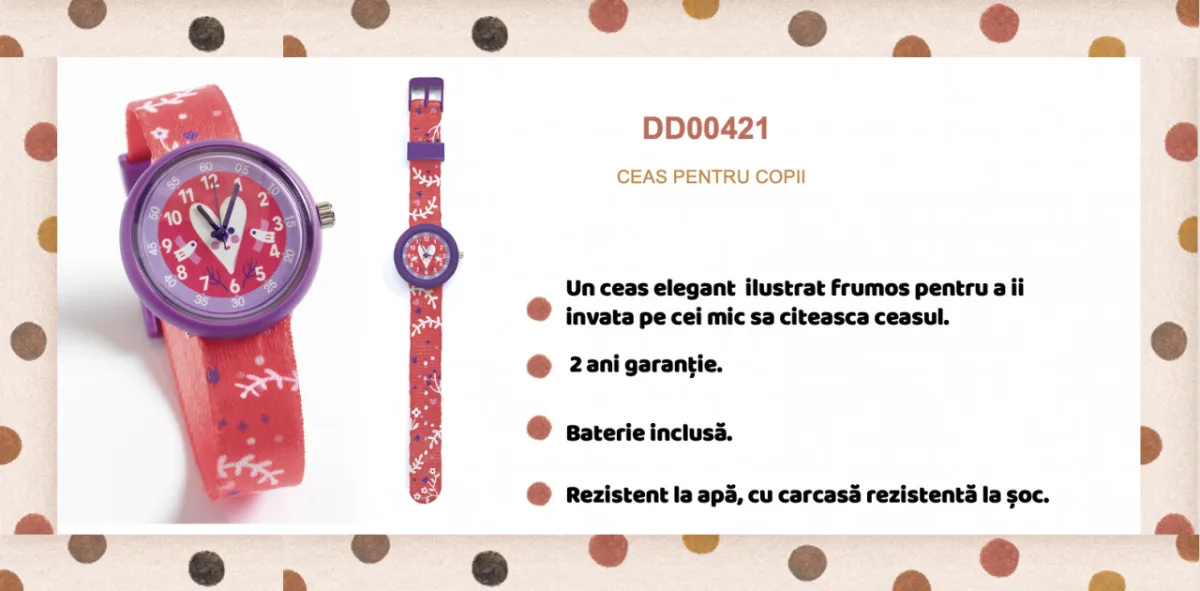 Ceas de mana Ritmul inimii, Djeco - imagine 5