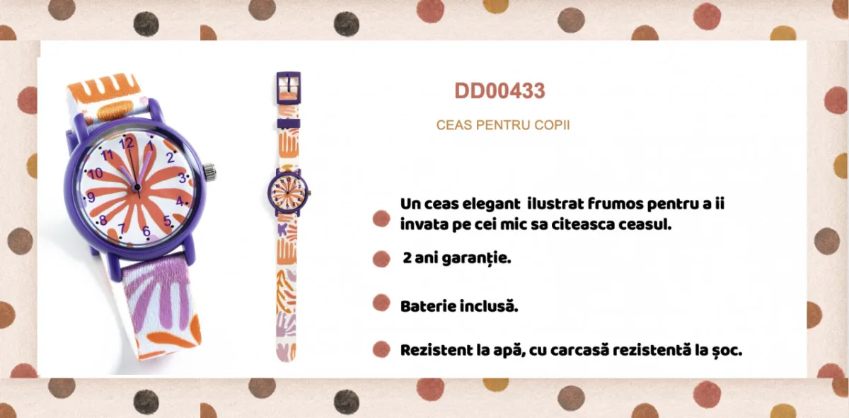 Ceas de mana Frunze colorate, Djeco - imagine 4