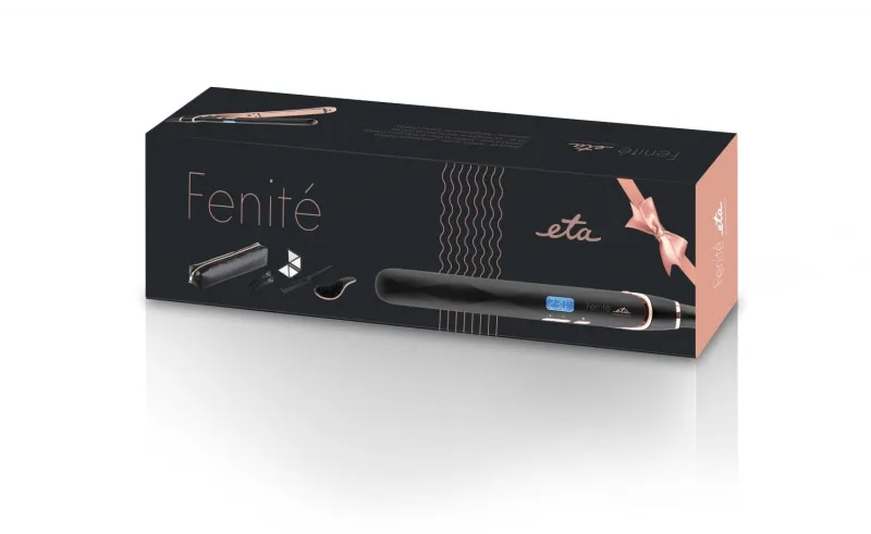 Placa de indreptat parul ETA Fenite 9336 90010, 230 grade, 45 W, invelis ceramic, set cadou, negru - imagine 10