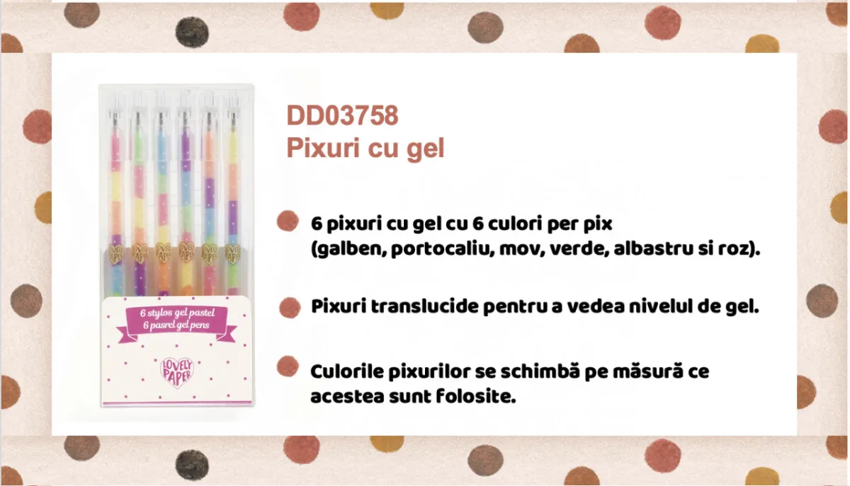 Set fluo roll-gel 6 culori combinate, Djeco - imagine 2