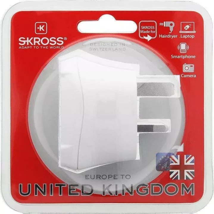 Adaptor priza EU - UK 13A Skross 1.500230-E - imagine 5