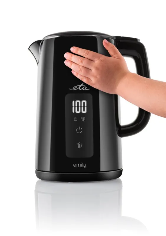 Fierbator electric ETA Emily 4595 90000, 2200 W, 1.5 litri, pereti dubli, afisaj LED, 40-100 °C, negru - imagine 3