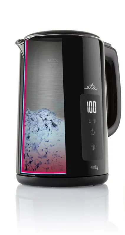 Fierbator electric ETA Emily 4595 90000, 2200 W, 1.5 litri, pereti dubli, afisaj LED, 40-100 °C, negru - imagine 4