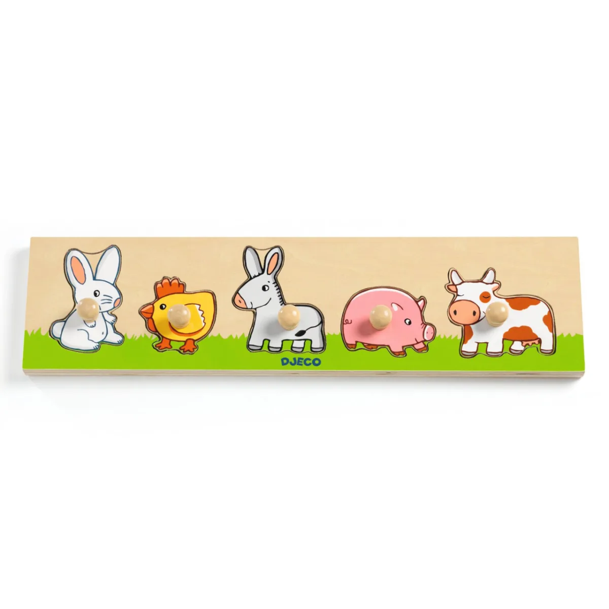 Puzzle cu buton Ferma, Djeco - imagine 2
