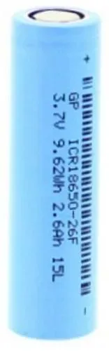 Acumulator Lithium-Ion GP 18650 2600mAh 3.7V terminal plat 18.3x65.2mm GPINR18650-26F