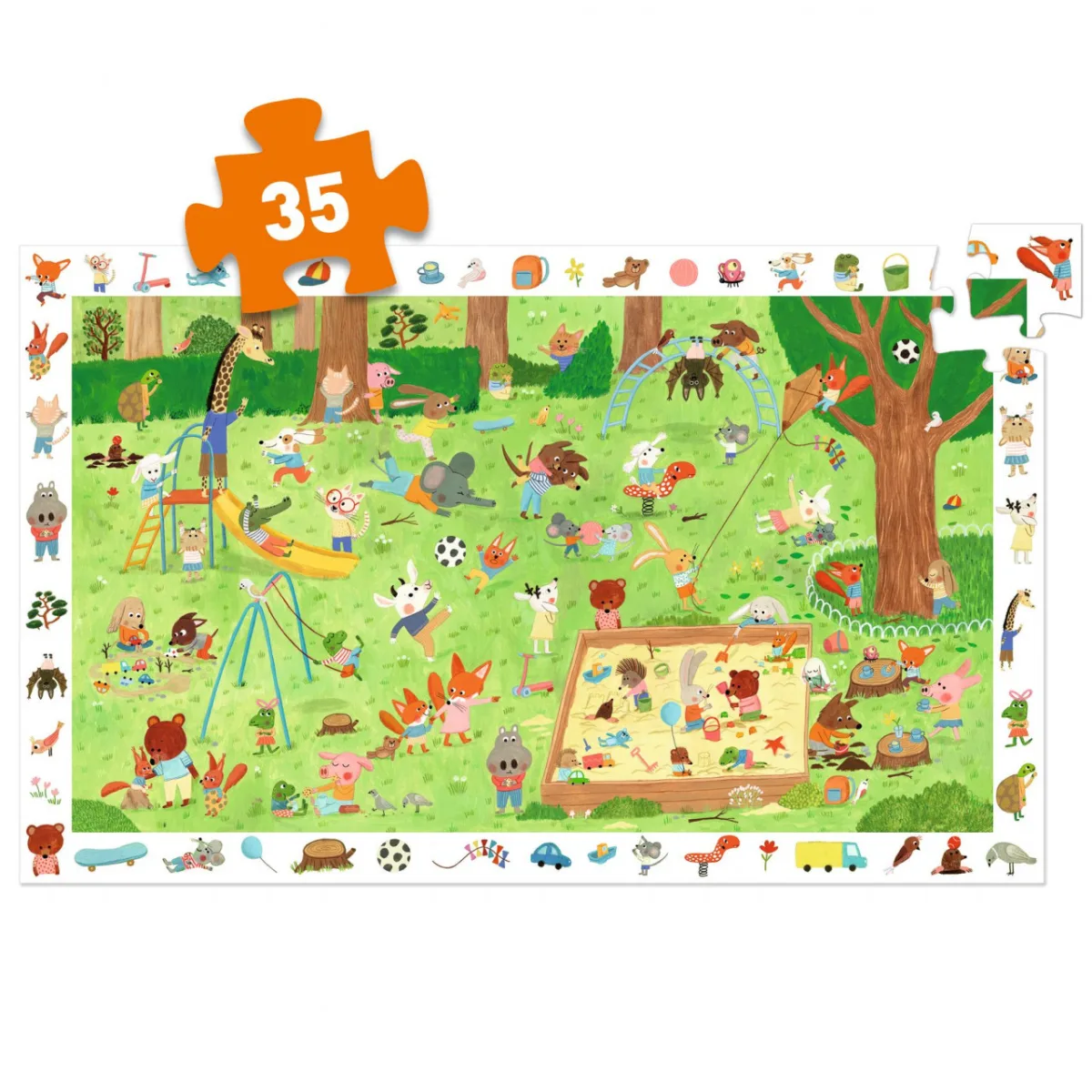 Puzzle observatie Gradina micilor prieteni, Djeco - imagine 3