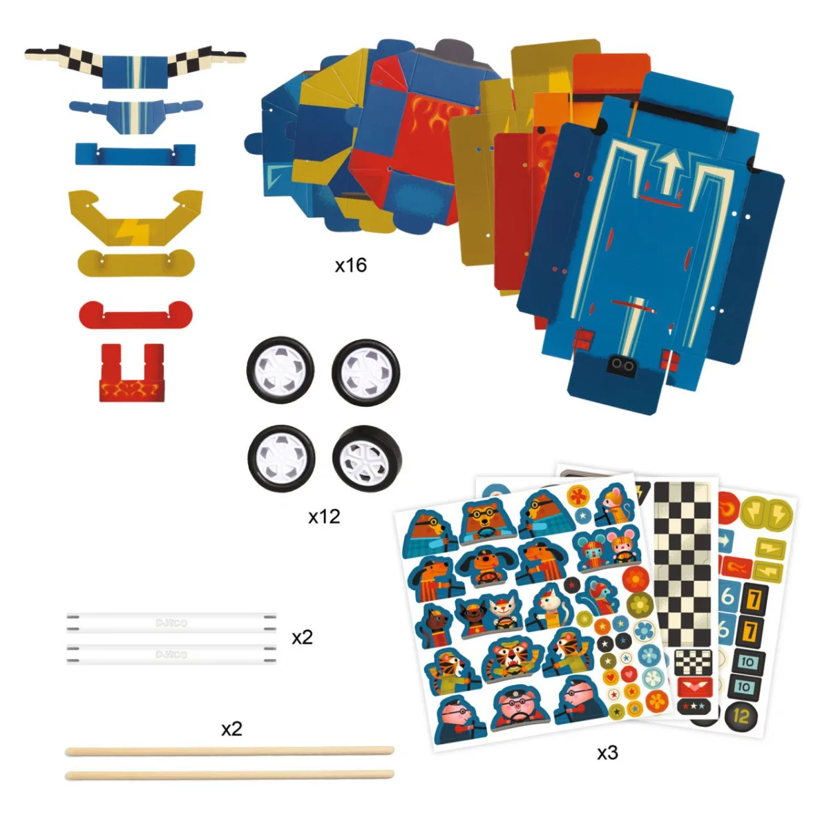 Joc creativ DIY Grand Prix, Djeco - imagine 3