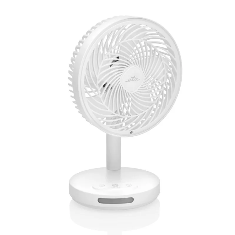 Ventilator de masa fara fir ETA Windy 0607 90000, 16.6 cm, 3 viteze, iluminare LED, alb - imagine 2