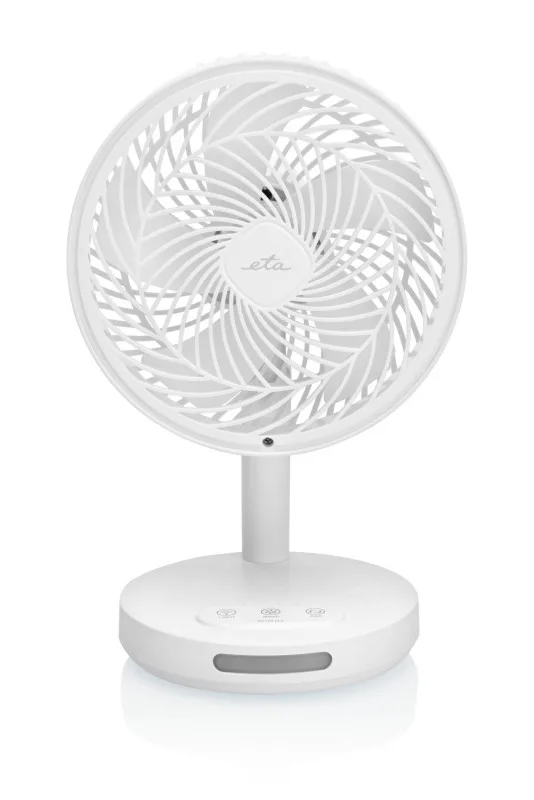Ventilator de masa fara fir ETA Windy 0607 90000, 16.6 cm, 3 viteze, iluminare LED, alb - imagine 3