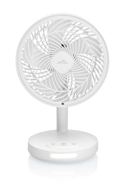 Ventilator de masa fara fir ETA Windy 0607 90000, 16.6 cm, 3 viteze, iluminare LED, alb - imagine 4
