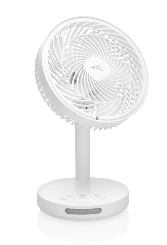 Ventilator de masa fara fir ETA Windy 0607 90000, 16.6 cm, 3 viteze, iluminare LED, alb - imagine 5