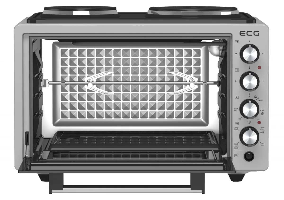 Cuptor electric ECG ETH 3701G, 37 L, putere maxima 2500 W, 2 plite, 40-230 °C, rotisor - imagine 5