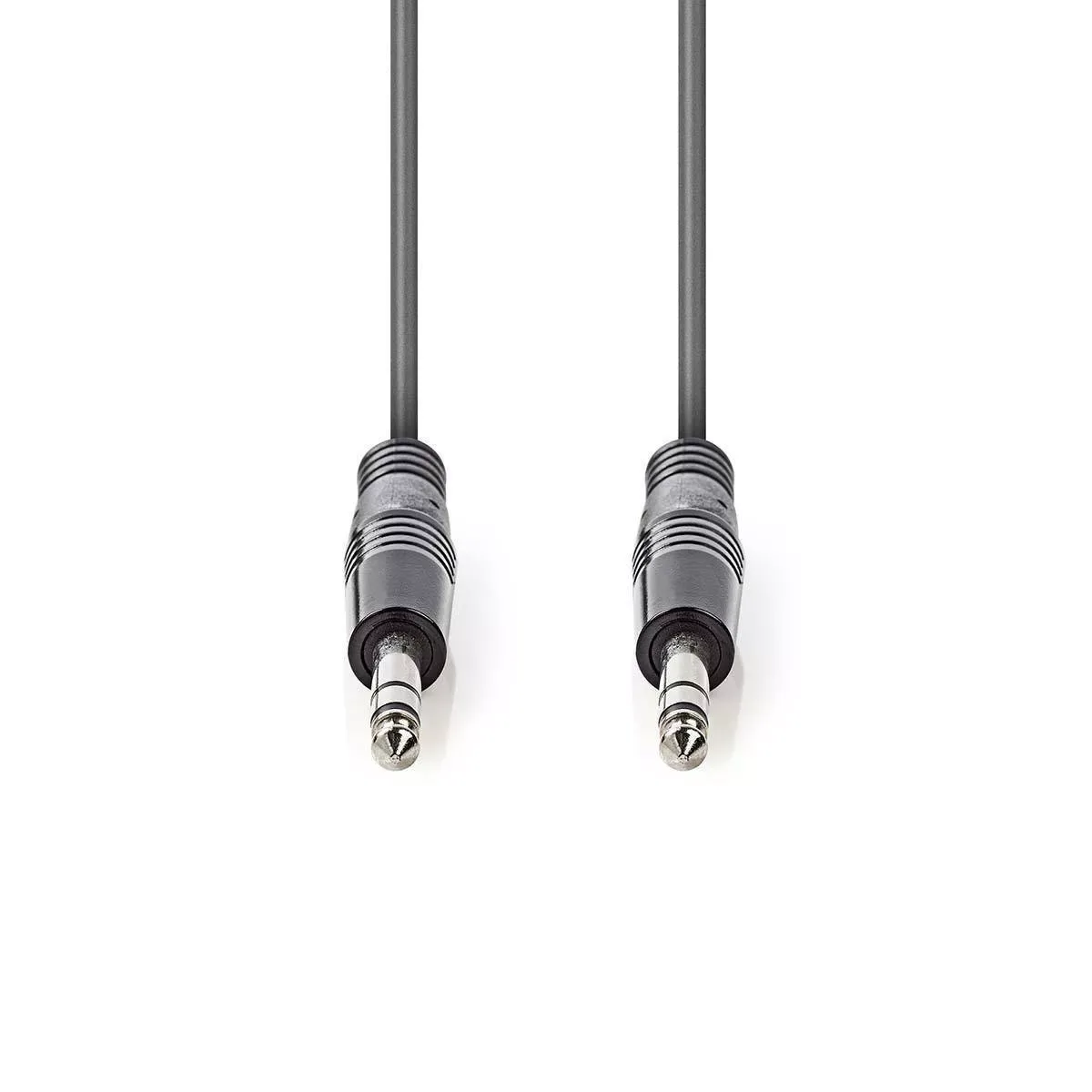 Cablu audio balansat Jack Stereo 6.35 mm tata - 6.35 mm tata 1.5m gri Nedis - imagine 2