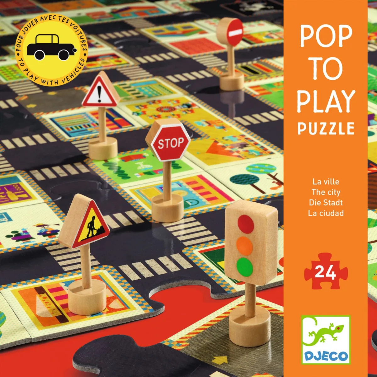 Puzzle Pop to play Orasul, Djeco - imagine 2
