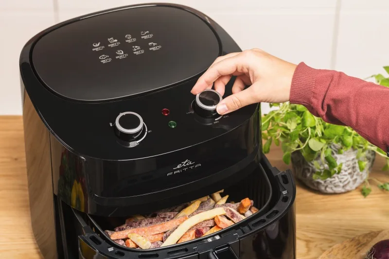 Friteuza cu aer cald ETA Fritta 2168 90000, 7.2 litri, 1800 W, 160-220 °C, 8 programe, negru - imagine 9