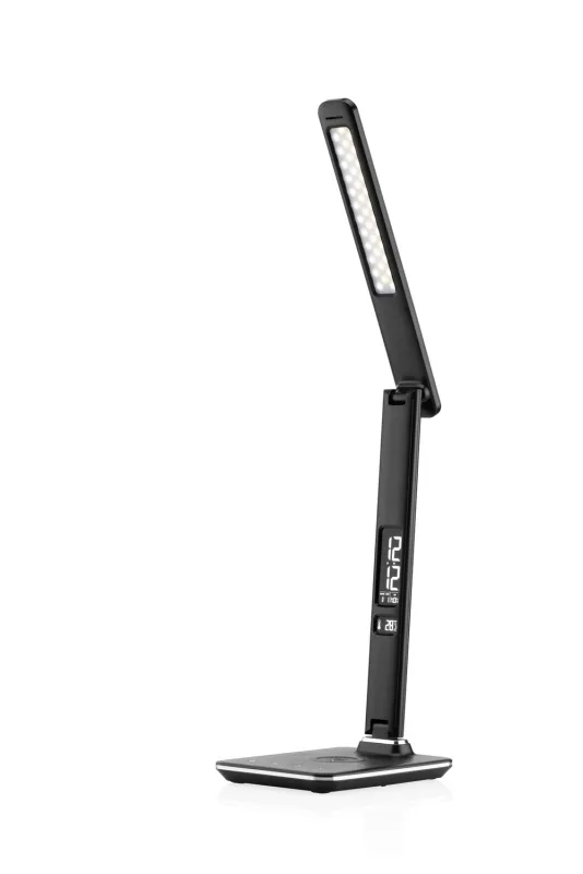 Lampa LED de birou ETA 1893 90000, 6.5 W, brat flexibil, LCD afisare ora si data, alarma, baza pentru incarcare wireless a telefonului - imagine 7