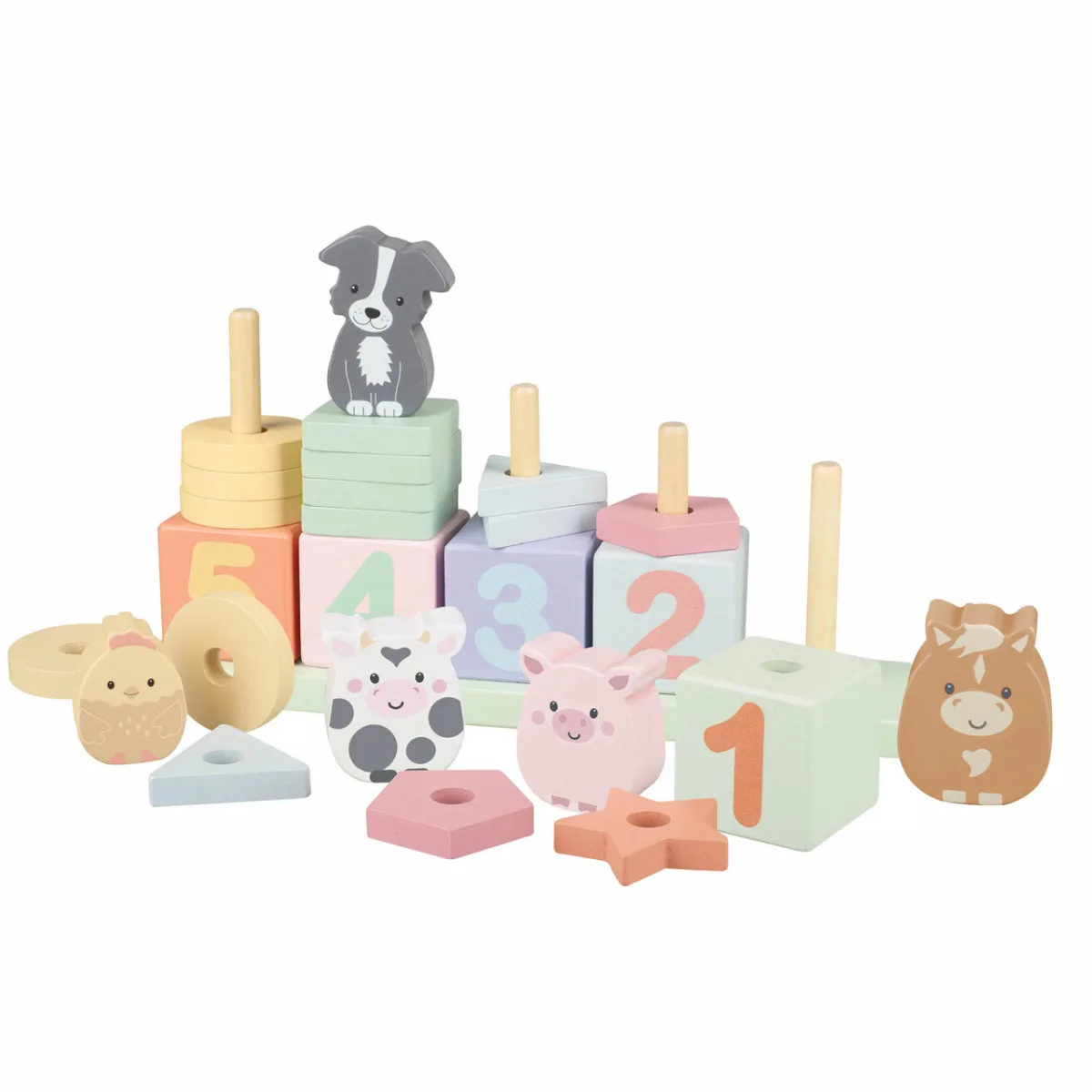 Joc Invata sa numeri cu animale de ferma, Orange Tree Toys - imagine 2
