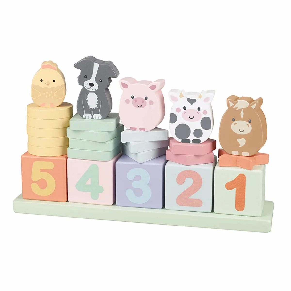 Joc Invata sa numeri cu animale de ferma, Orange Tree Toys - imagine 4