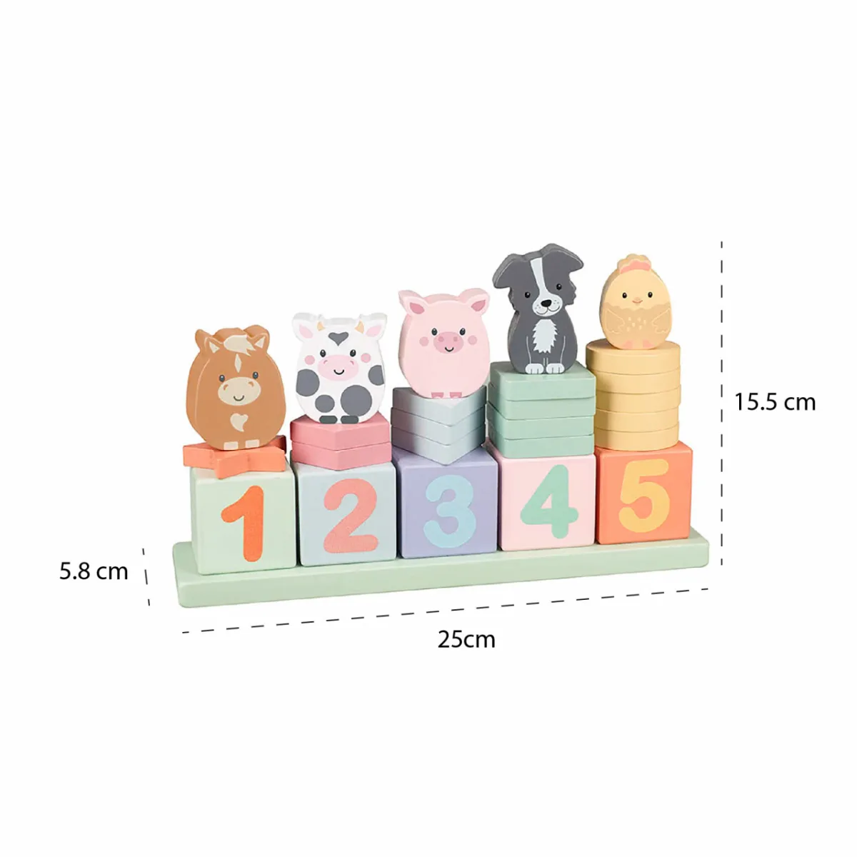 Joc Invata sa numeri cu animale de ferma, Orange Tree Toys - imagine 5