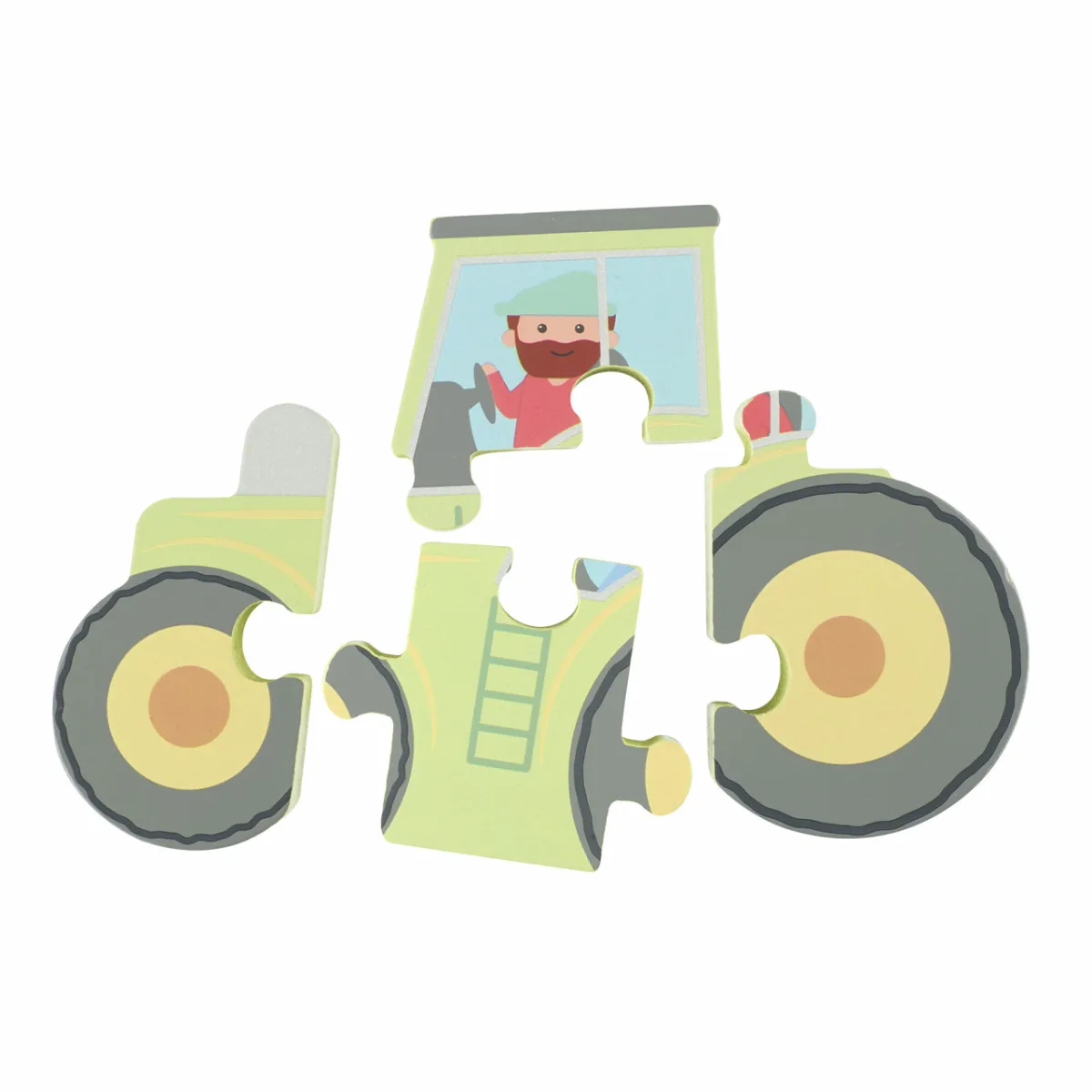 Puzzle tractor din lemn, Orange Tree Toys - imagine 2