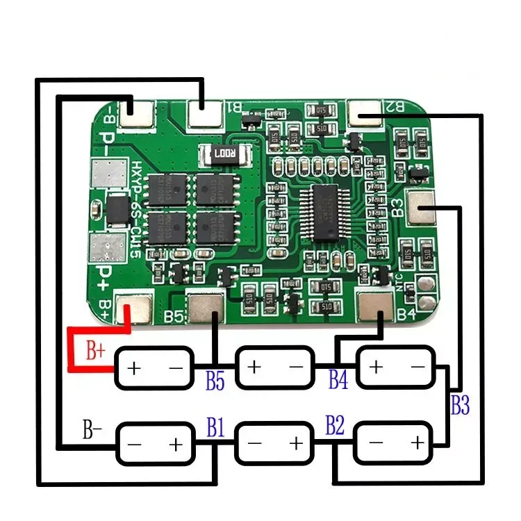 Modul protectie incarcare 6x 18650 20A BMS 6S - imagine 2