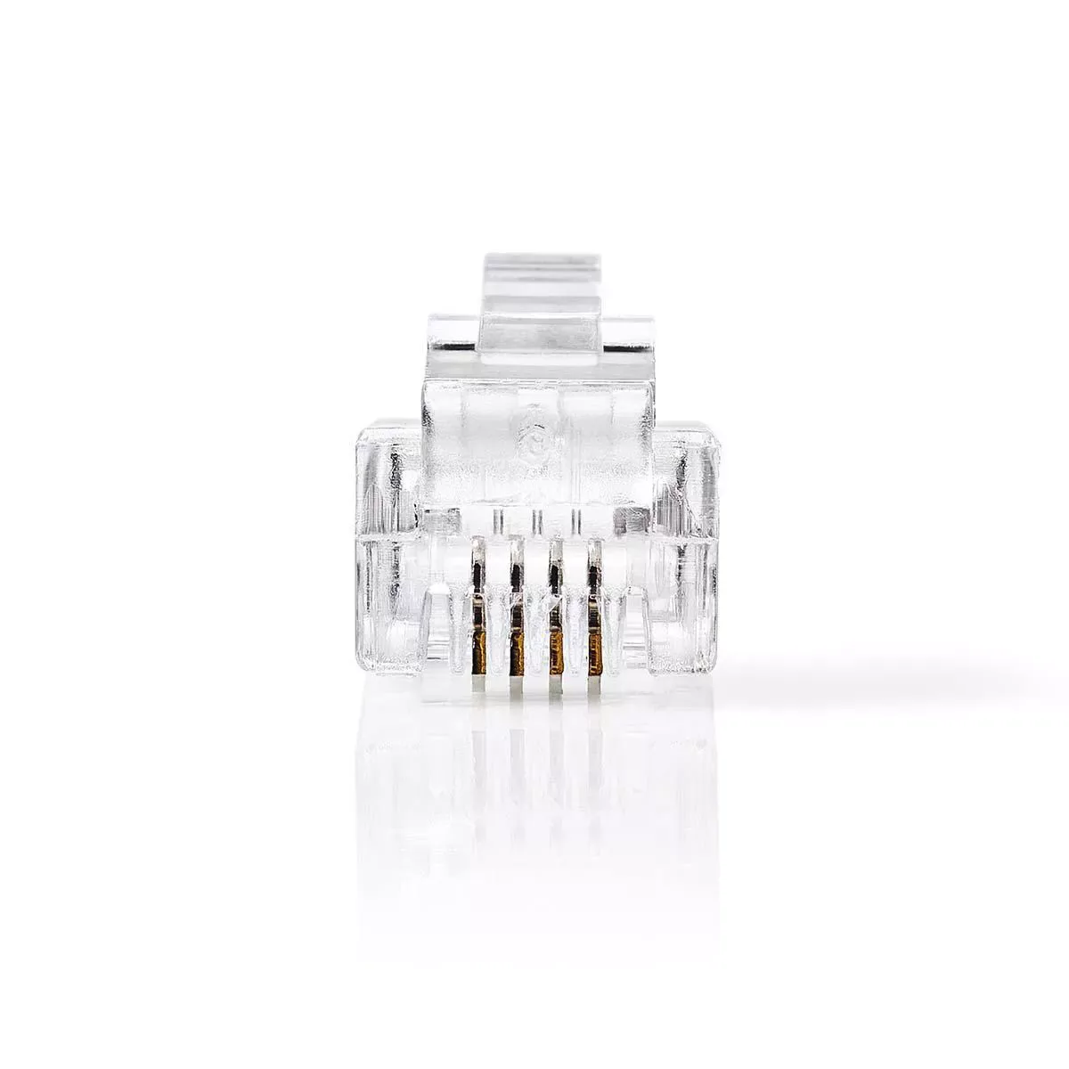 Set conectori RJ11 tata transparent 10buc NEDIS - imagine 2