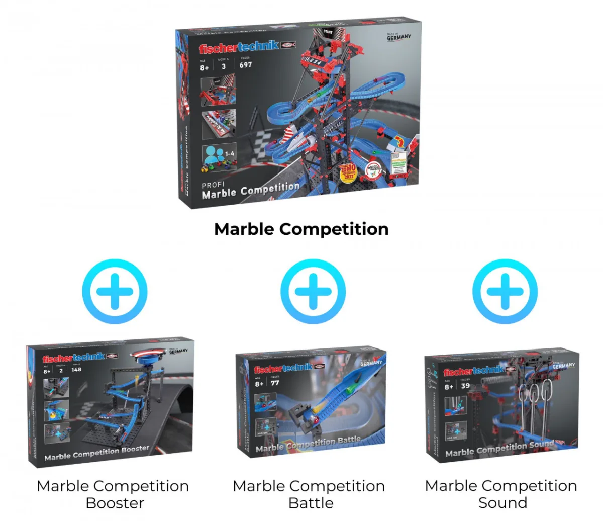 Kit STEM Completare pentru Cursa cu bile metalice - Intrecerea, Fischertechnik - imagine 4