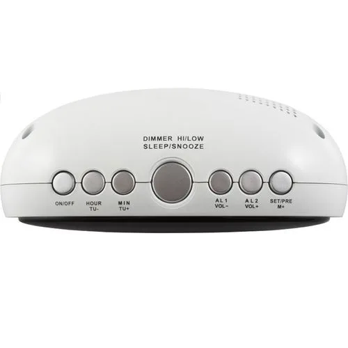 Radio cu ceas ECG RB 010 alb, FM, Digital, memorie 10 posturi, alarma dubla - imagine 2