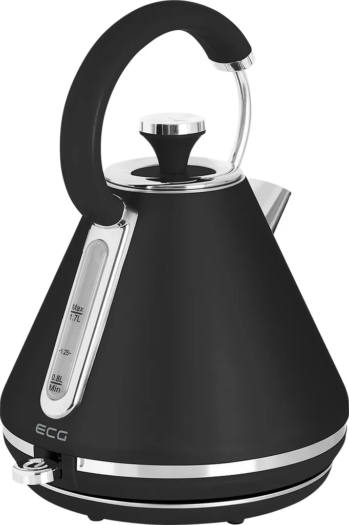 Fierbator electric ECG RK 1708 Tradizione Nero, 2200 W, 1.7 litri, conector Strix, negru mat - imagine 4
