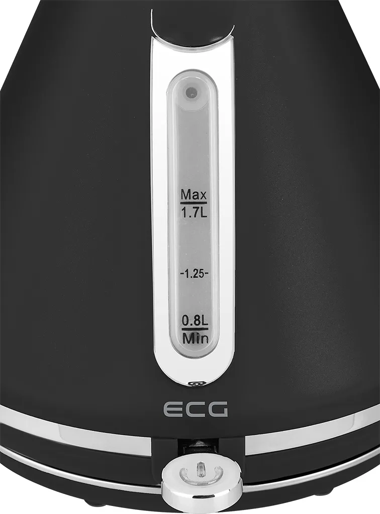 Fierbator electric ECG RK 1708 Tradizione Nero, 2200 W, 1.7 litri, conector Strix, negru mat - imagine 5