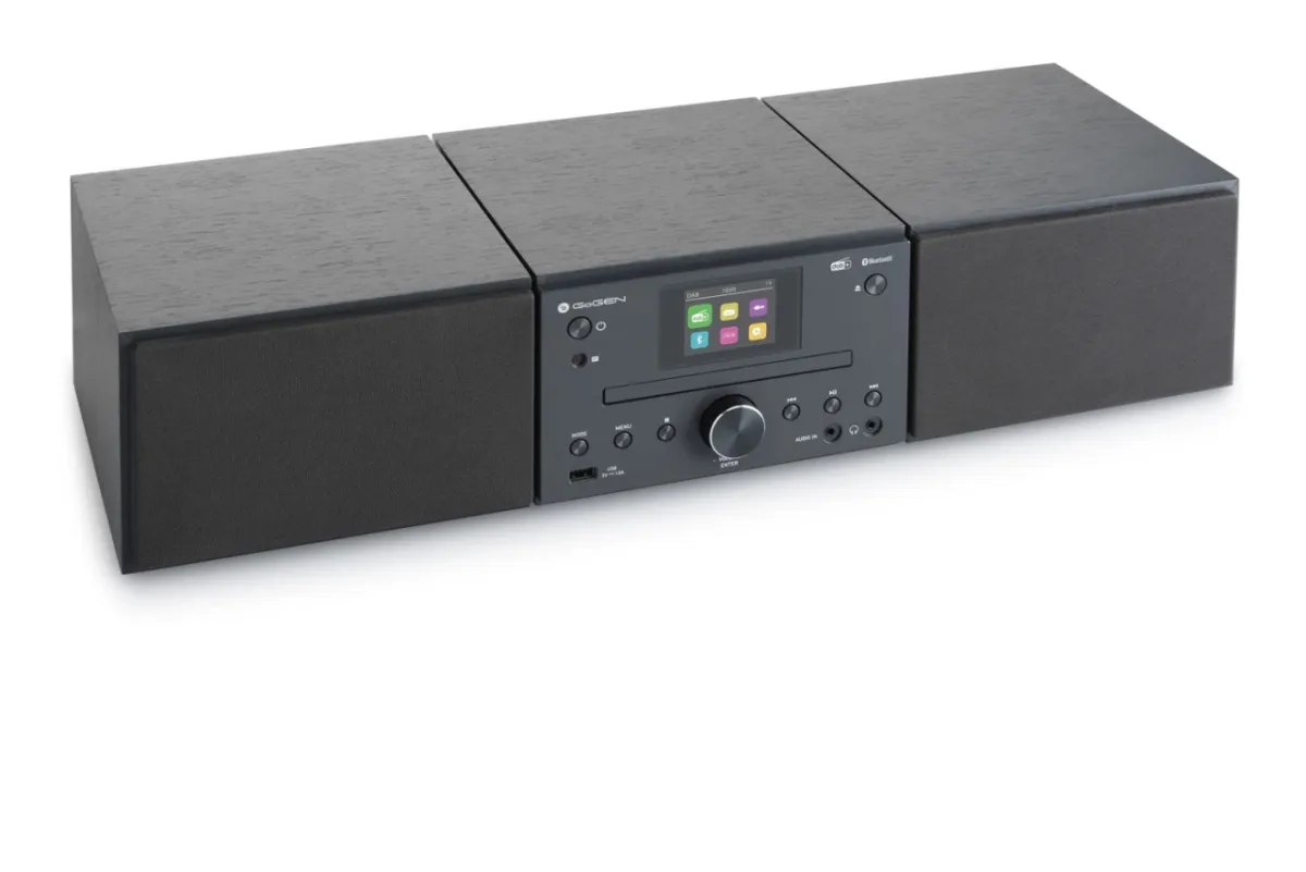 Sistem audio GoGEN MSC 472 BTDAB, 2 x 15 W, Bluetooth, CD, DAB+/FM, LCD color, telecomanda, gri - imagine 3