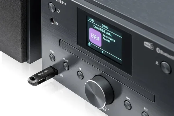 Sistem audio GoGEN MSC 472 BTDAB, 2 x 15 W, Bluetooth, CD, DAB+/FM, LCD color, telecomanda, gri - imagine 5