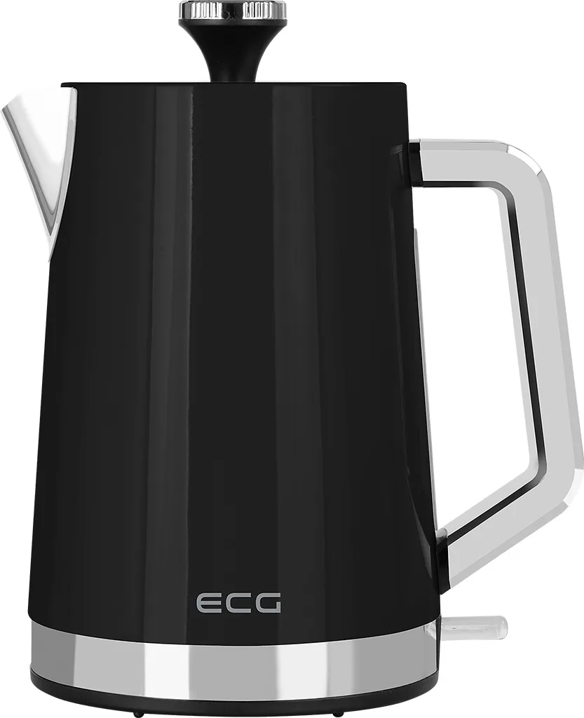 Fierbator electric ECG RK 1766 Vintage Nero, 2200 W, 1.7 litri, otel inoxidabil, negru - imagine 3