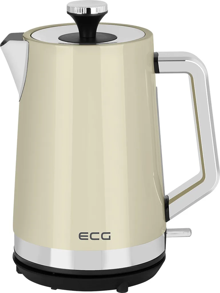 Fierbator electric ECG RK 1766 Vintage Vanilla, 2200 W, 1.7 litri, otel inoxidabil, crem - imagine 2