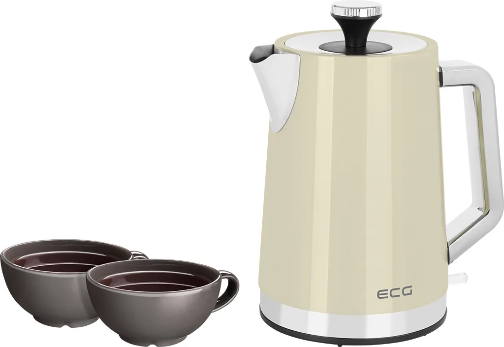 Fierbator electric ECG RK 1766 Vintage Vanilla, 2200 W, 1.7 litri, otel inoxidabil, crem - imagine 10
