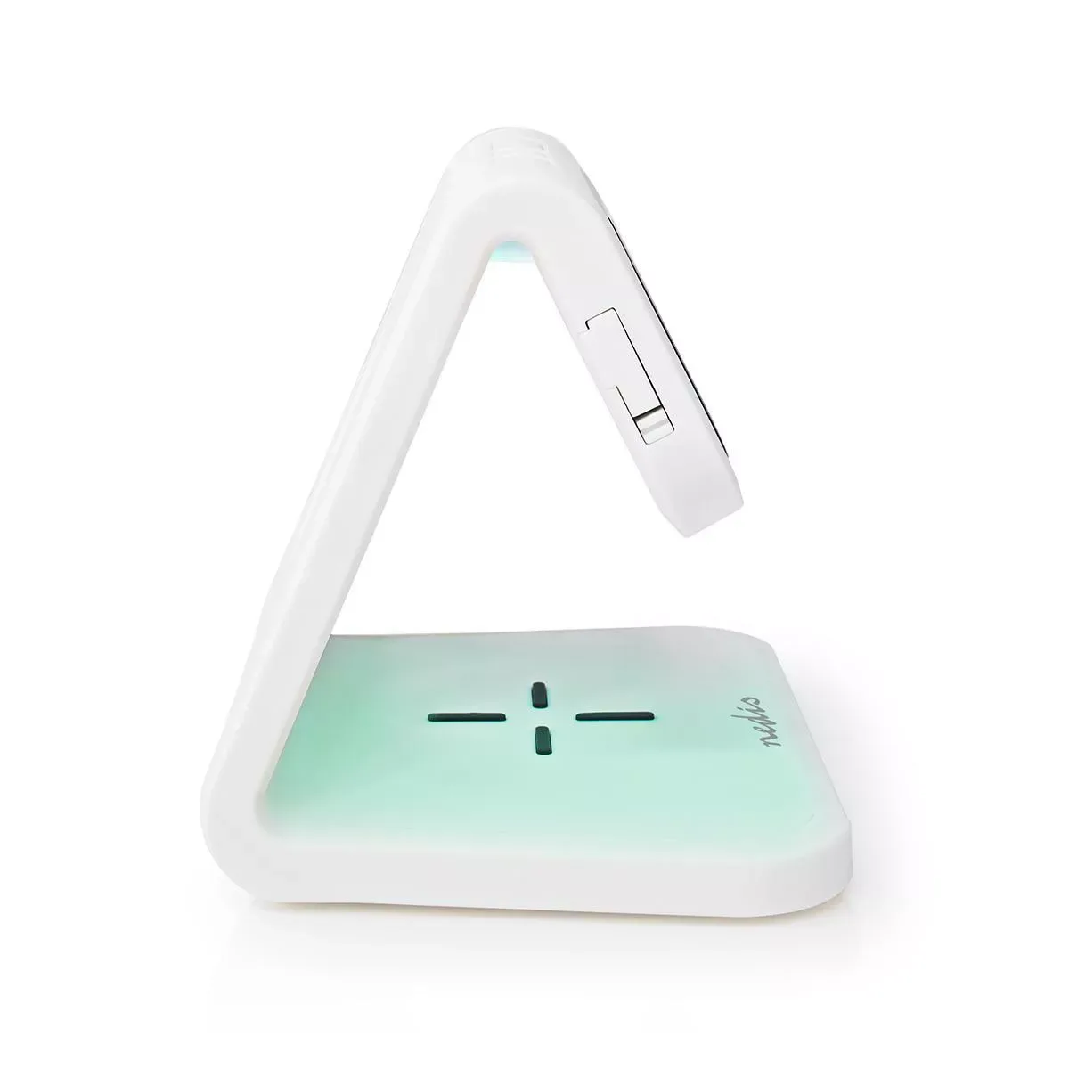 Ceas cu alarma Nedis incarcator wireless Qi lumina multicolora alb - imagine 8