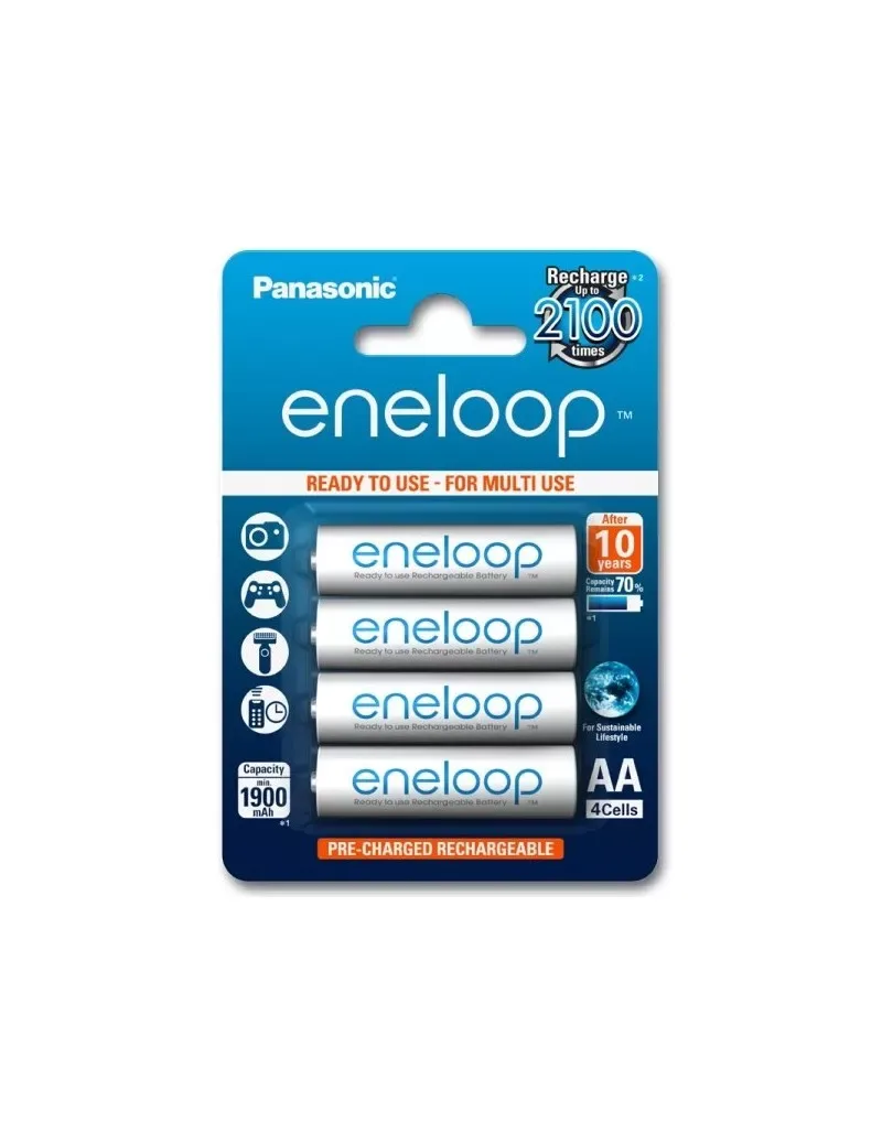 Set acumulatori PANASONIC Eneloop Ni-MH AA(R6) 1900mA 4buc - imagine 2