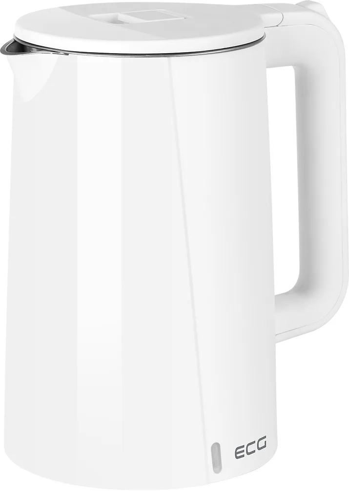 Fierbator electric ECG RK 1702 Safe to Touch White, 1.7 litri, 2200 W, interior din otel inoxidabil, pereti dubli, alb - imagine 3